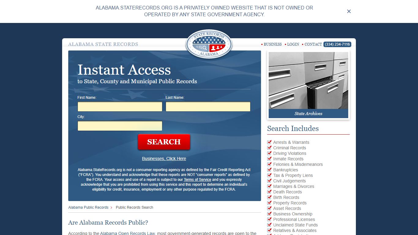 Alabama Public Records | StateRecords.org