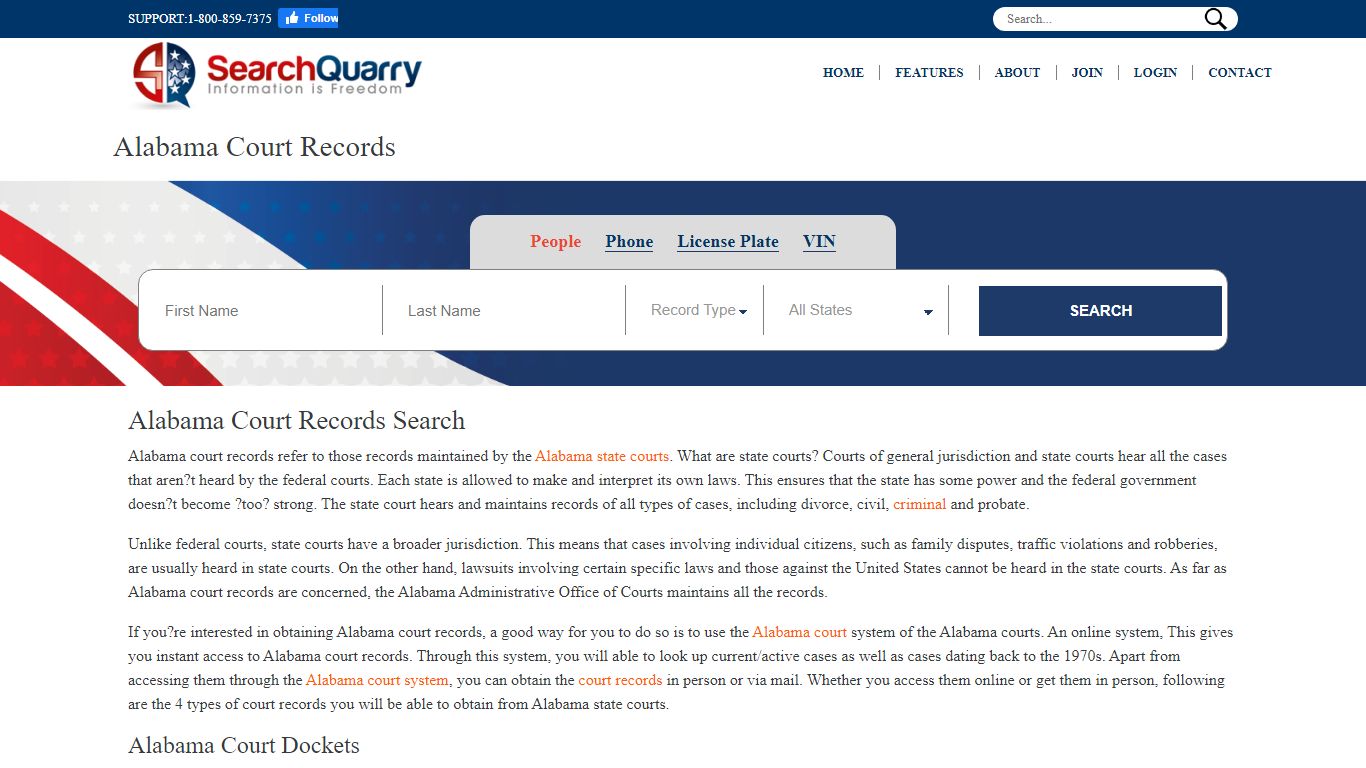 Free Alabama Court Records | Enter a Name to View Court Records Online